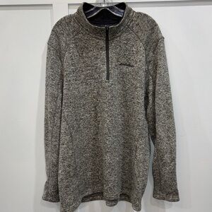 Eddie Bauer Heathered Gray Quarter-Zip Pullover